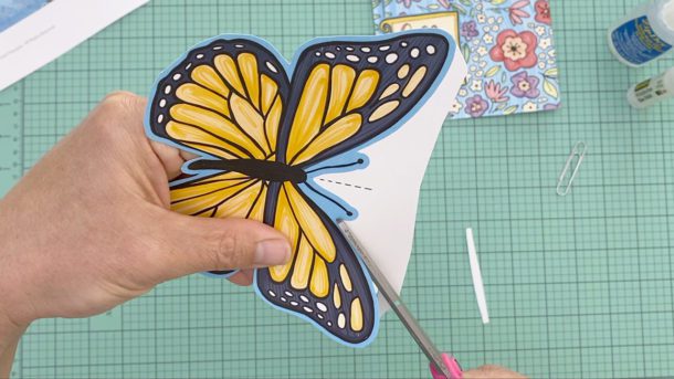 Butterfly Pop-Up Card Tutorial by Popupity - Cut Butterfly