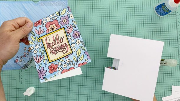 Butterfly Pop-Up Card Tutorial by Popupity - Glue Card Front Back