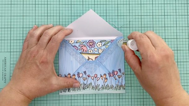 Butterfly Pop-Up Card Tutorial by Popupity - Glue Envelope Closed