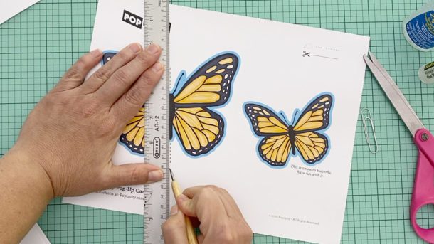 Butterfly Pop-Up Card Tutorial by Popupity - Score Butterfly