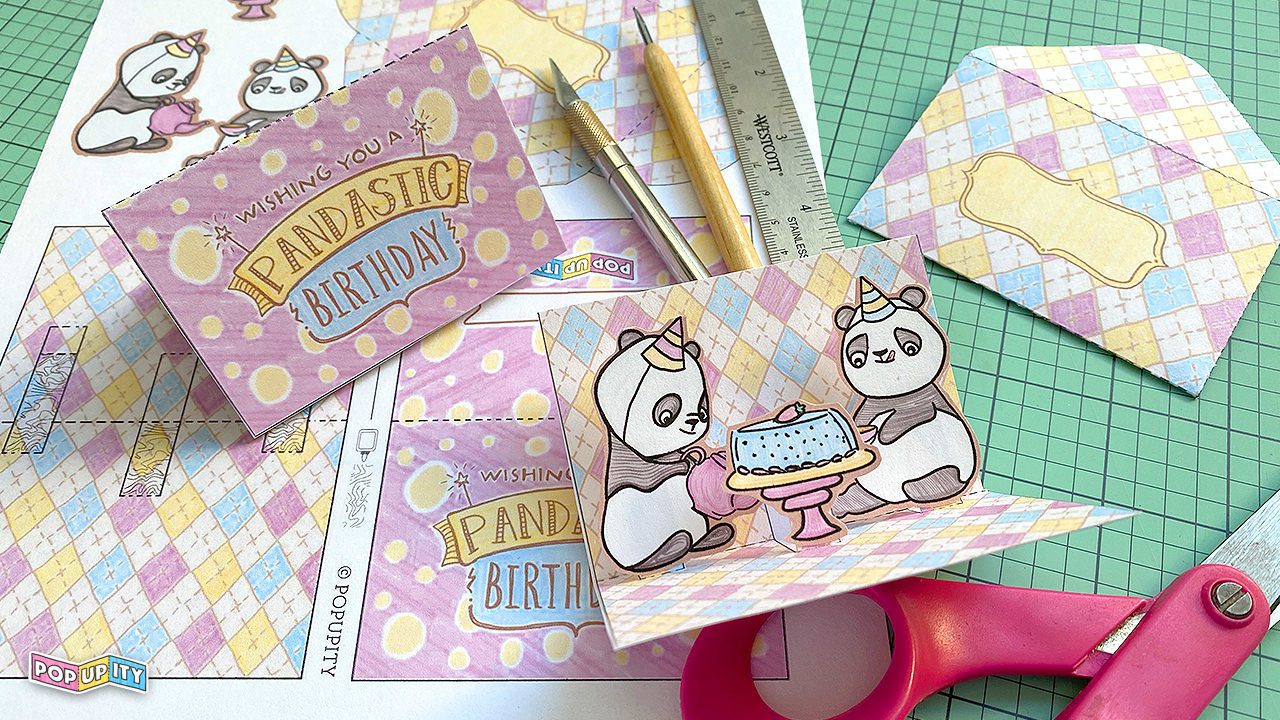 DIY Panda Pop-Up Card Template