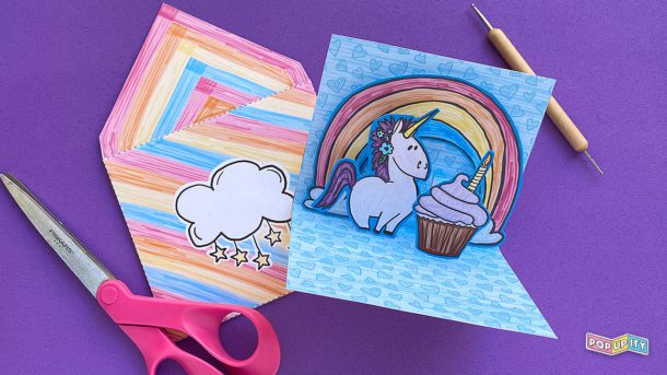 DIY Unicorn Pop-Up Card Template and Tutorial - Feature Image