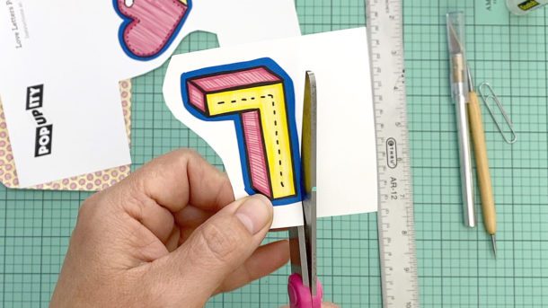 Love Letters DIY Pop-Up Card Tutorial - Cut Letters