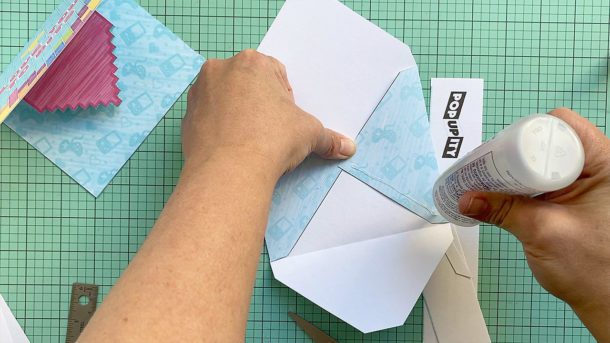 DIY Pop-UP Card Tutorial - Pixel Love Retro Video Game Card - Step Make Envelope