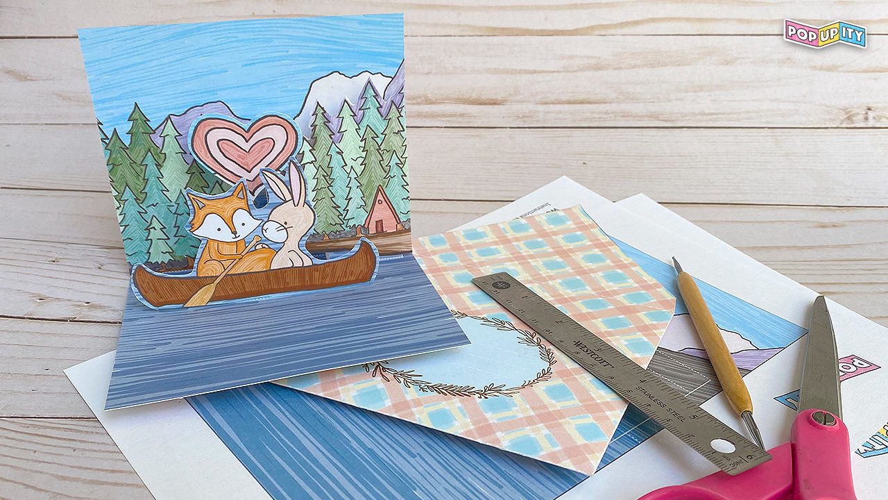 Woodland Love DIY Pop-Up Card Template & Tutorial