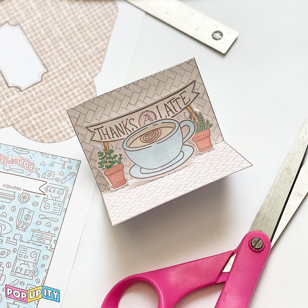 DIY Pop-Up Card for Coffee Lovers by Popupity