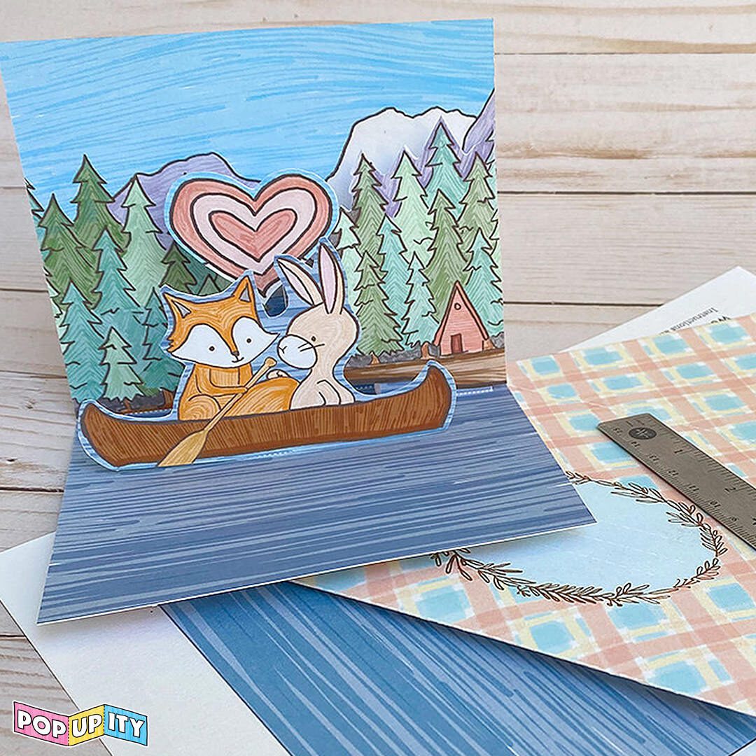 Woodland DIY Pop-Up Card with Fox & Bunny by Popupity